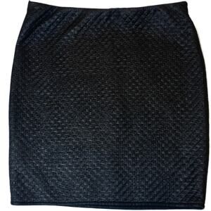 Max Studio Faux Leather Textured Short Skirt